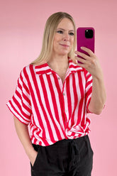 BLUSE MIA | ROT-ROSA