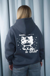 HOODIE | EVERYBODY BORN TO BE A STAR | SLATE BLUE