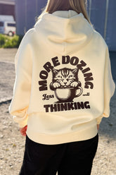 Unisex Hoodie, Farbe Buttermilk Yellow, moderne, oversized Passform, kuschlig weich, Baumwolle, Backprint