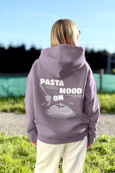 Unisex Hoodie, Farbe Dusty Lavender, moderne, oversized Passform, kuschlig weich, Baumwolle, Backprint