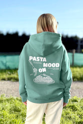 Unisex Hoodie, Farbe Turquoise Green, moderne, oversized Passform, kuschlig weich, Baumwolle, Backprint