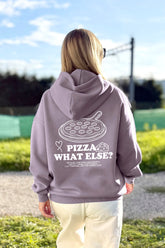 Unisex Hoodie, Farbe Dusty Lavender, moderne, oversized Passform, kuschlig weich, Baumwolle, Backprint