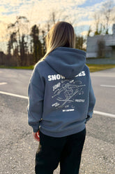 Unisex Hoodie, Farbe Slate Blue, moderne, oversized Passform, kuschlig weich, Baumwolle