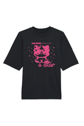 BUILD YOUR OWN T-SHIRT (OVERSIZED) | EVERYBODY BORN TO BE A STAR | BLACK