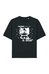 BUILD YOUR OWN T-SHIRT (RELAXED FIT) | EVERYBODY BORN TO BE A STAR | BLACK