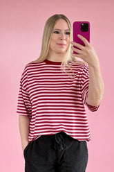 OVERSIZED SHIRT CHIARA | DUNKELROT-ROSA