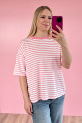 OVERSIZED SHIRT CHIARA | ROSA-WEISS