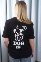 BUILD YOUR OWN T-SHIRT (NORMAL) | DOG GIRL | BLACK