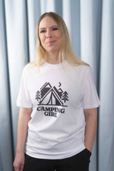 BUILD YOUR OWN T-SHIRT (NORMAL) | CAMPING GIRL | WHITE