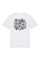 T-Shirt aus 100 % Bio-Baumwolle mit normaler Passform, erhältlich in verschiedenen Farben wie Blue Soul, Cotton Pink, Lavender, Aloe, Weiss und Schwarz. Individuell bedruckbar mit Wunschmotiv. Weiches, angenehm leichtes Material für hohen Tragekomfort. Ideal für einen zeitgemässen, entspannten Look. Rückseite: T-Shirt mit grossem, einfarbigem Blumenprint auf der Rückseite.