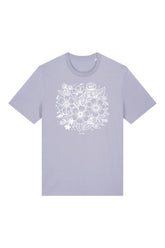 T-Shirt aus 100 % Bio-Baumwolle mit normaler Passform, erhältlich in verschiedenen Farben wie Blue Soul, Cotton Pink, Lavender, Aloe, Weiss und Schwarz. Individuell bedruckbar mit Wunschmotiv. Weiches, angenehm leichtes Material für hohen Tragekomfort. Ideal für einen zeitgemässen, entspannten Look. Vorderseite: T-Shirt mit einfarbigem Blumenprint auf der Vorderseite.