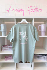T-Shirt Normal Farbe Aloe Grün Print Love Wins