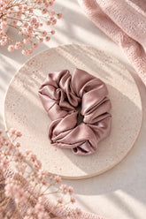 MIDI SILK SCRUNCHIE | ROSE PINK