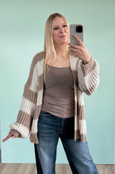 STRICKJACKE VITTORIA | BEIGE-CREME