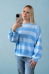BUTTERSTOFF SWEATER ALINA | HELLBLAU-BLAU
