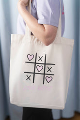 Tote Bag natural raw Tasche natur Print Love wins