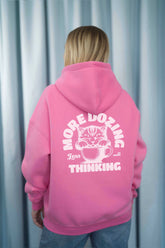 Unisex Hoodie, Farbe French Fuchsia, moderne, oversized Passform, kuschlig weich, Baumwolle, Backprint