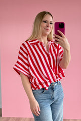 BLUSE MIA | ROT-ROSA