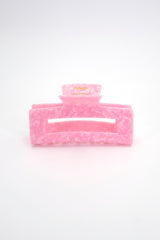 Stilvolle Haarklammer in modernem Soft Pink mit marmorierter Struktur aus robustem und leichtem Material – modisches Haaraccessoire mit sicherem Halt und angenehmem Tragegefühl, ideal für den Alltag und besondere Anlässe.
