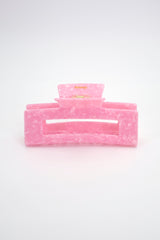 Stilvolle Haarklammer in modernem Soft Pink mit marmorierter Struktur aus robustem und leichtem Material – modisches Haaraccessoire mit sicherem Halt und angenehmem Tragegefühl, ideal für den Alltag und besondere Anlässe.