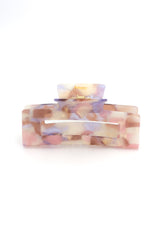 Stilvolle Haarklammer in marmoriertem Rosa, Beige, Flieder, perlendem Weiss aus robustem und leichtem Material – modisches Haaraccessoire mit sicherem Halt und angenehmem Tragegefühl, ideal für den Alltag und besondere Anlässe.