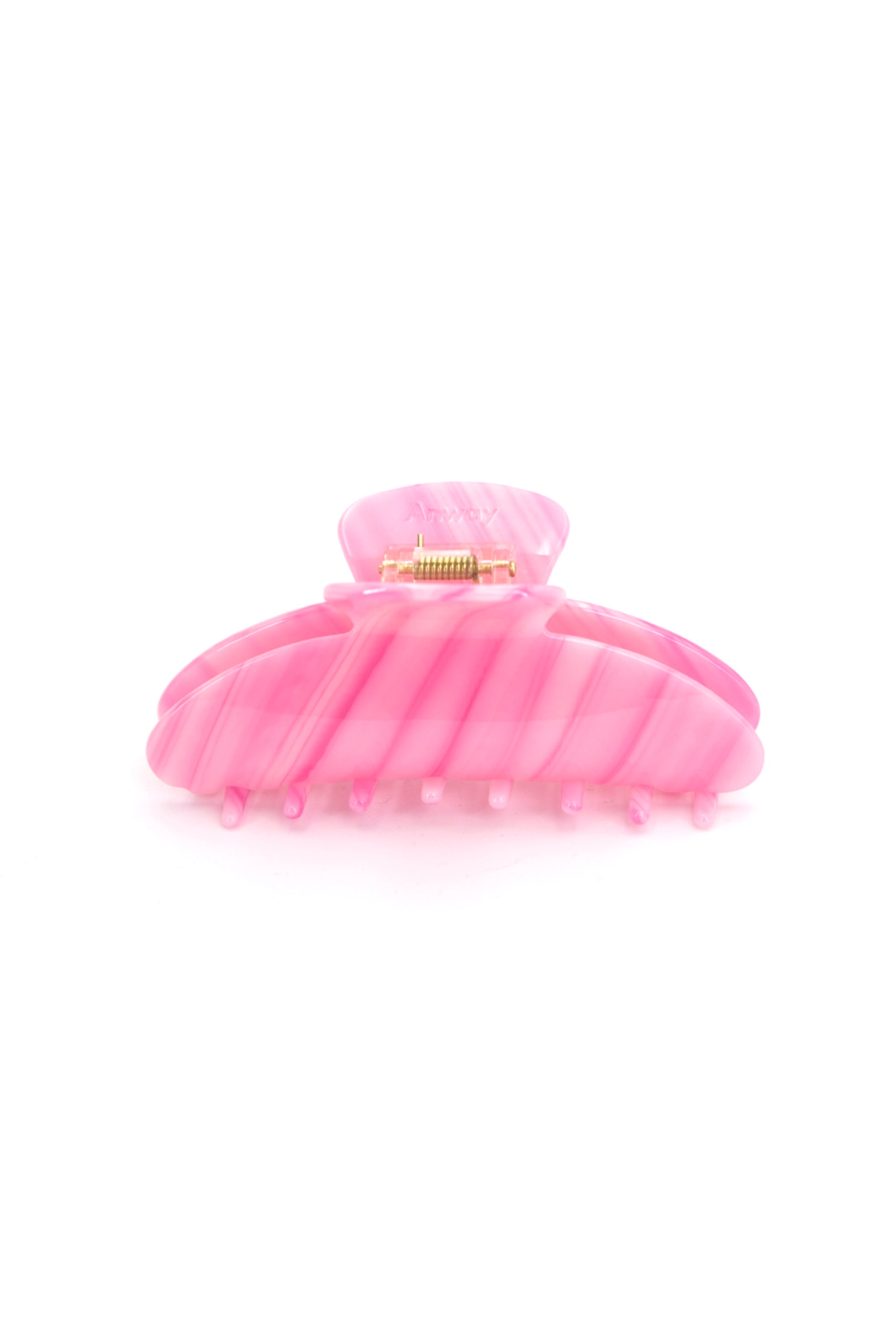 Moon Haarklammer in glänzendem Zuckerwatte-Rosa mit zartem Glanz mit stilvollem Design – elegantes und zeitloses Haaraccessoire für jeden Anlass, ideal für einen klassischen und unverwechselbaren Look.