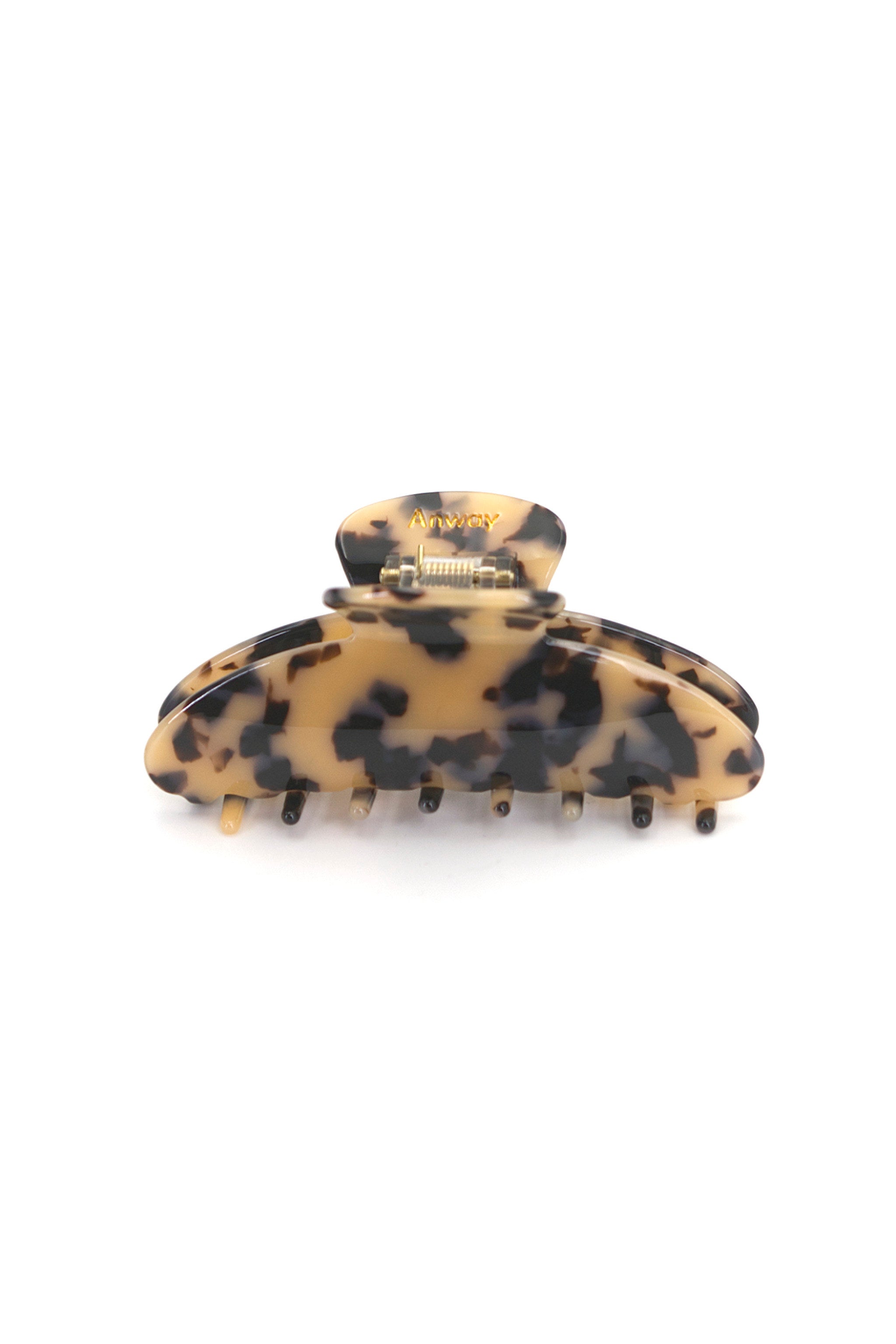 Moon Haarklammer im klassischen Tortoise-Muster mit marmorierter Optik in Braun und Schwarz mit stilvollem Design – elegantes und zeitloses Haaraccessoire für jeden Anlass, ideal für einen klassischen und unverwechselbaren Look.