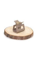 Kompakte Square Haarklammer baileysfarben in einen mittelbraunen bis taupefarbenen Ton mit elegantem Design – stilvolles, langlebiges und praktisches Haaraccessoire für unterwegs, das idealen Halt und maximalen Komfort bietet.