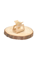 Kompakte Square Haarklammer vanillefarben in hellem Beige mit elegantem Design – stilvolles, langlebiges und praktisches Haaraccessoire für unterwegs, das idealen Halt und maximalen Komfort bietet.