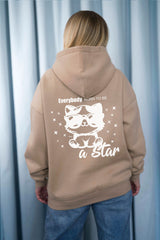 HOODIE | EVERYBODY BORN TO BE A STAR | DARK BEIGE