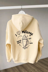Unisex Hoodie, Farbe Buttermilk Yellow, moderne, oversized Passform, kuschlig weich, Baumwolle, Backprint
