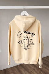 Unisex Hoodie, Farbe Buttermilk Yellow, moderne, oversized Passform, kuschlig weich, Baumwolle, Backprint