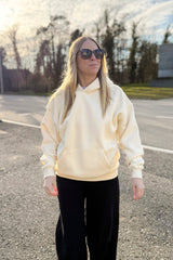Unisex Hoodie, Farbe Buttermilk Yellow, moderne, oversized Passform, kuschlig weich, Baumwolle