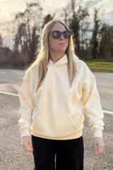 Unisex Hoodie, Farbe Buttermilk Yellow, moderne, oversized Passform, kuschlig weich, Baumwolle
