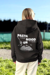 Unisex Hoodie, Farbe Dunkelgrau, Dark Gray, moderne, oversized Passform, kuschlig weich, Baumwolle, Backprint