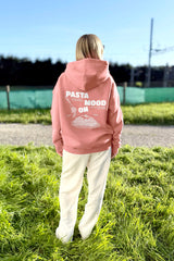 Unisex Hoodie, Farbe Soft Coral, moderne, oversized Passform, kuschlig weich, Baumwolle, Backprint