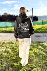 Unisex Hoodie, Farbe Dark Gray, moderne, oversized Passform, kuschlig weich, Baumwolle, Backprint