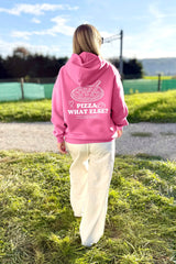 Unisex Hoodie, Farbe French Fuchsia, moderne, oversized Passform, kuschlig weich, Baumwolle, Backprint