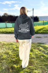 Unisex Hoodie, Farbe Slate Blue, moderne, oversized Passform, kuschlig weich, Baumwolle, Backprint