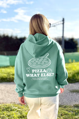 Unisex Hoodie, Farbe Turquoise Green, moderne, oversized Passform, kuschlig weich, Baumwolle, Backprint