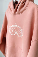 Unisex Hoodie, Farbe Soft Coral, moderne, oversized Passform, kuschlig weich, Baumwolle, Frontprint