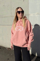 Unisex Hoodie, Farbe Soft Coral, moderne, oversized Passform, kuschlig weich, Baumwolle, Frontprint