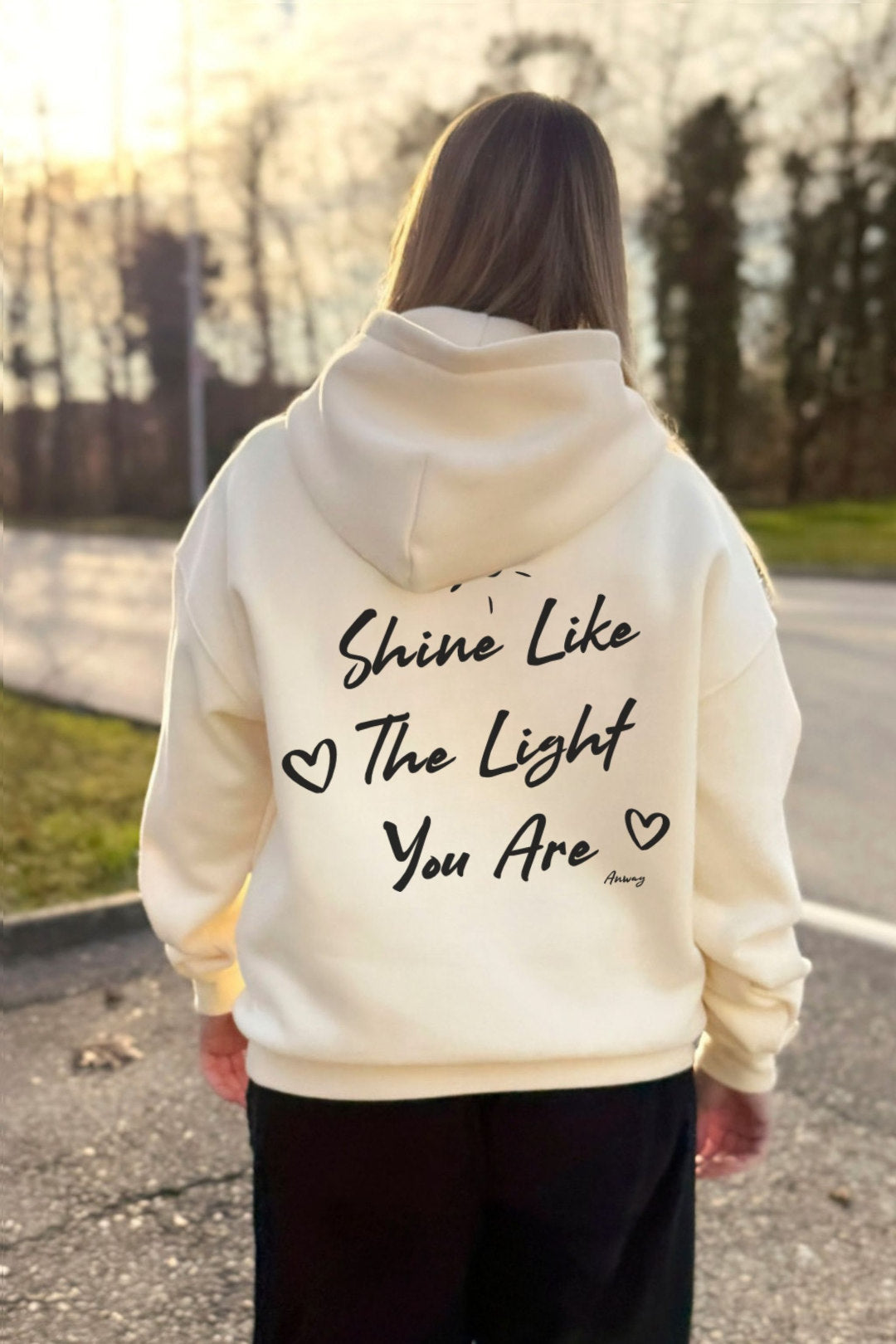 HOODIE | SHINE LIKE THE LIGHT YOU ARE | BUTTERMILK YELLOW