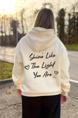 HOODIE | SHINE LIKE THE LIGHT YOU ARE | BUTTERMILK YELLOW