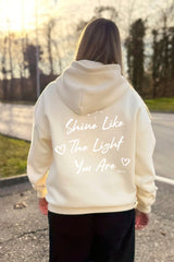 HOODIE | SHINE LIKE THE LIGHT YOU ARE | BUTTERMILK YELLOW