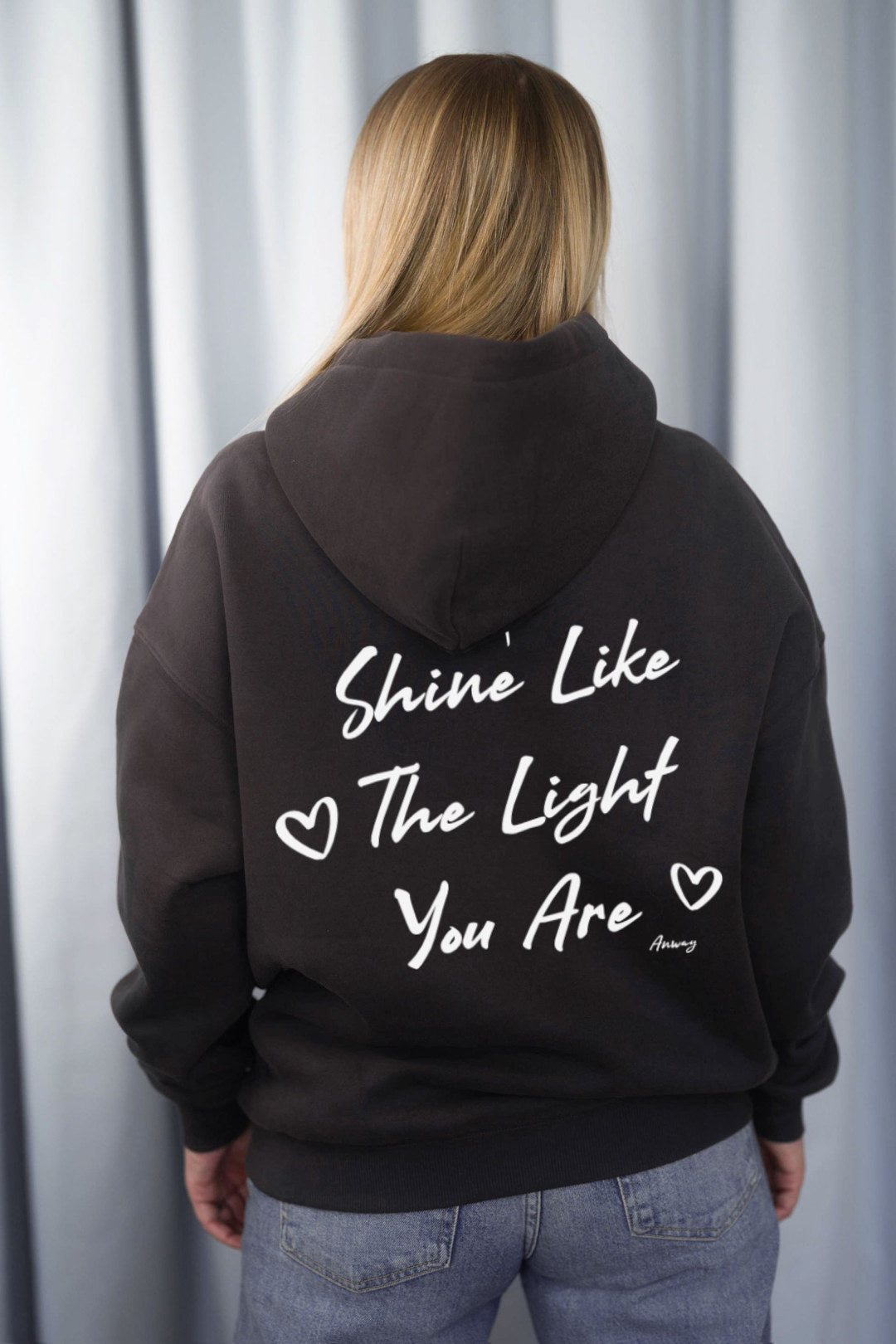 HOODIE | SHINE LIKE THE LIGHT YOU ARE | DARK GRAY