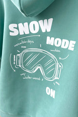 Unisex Hoodie, Farbe Turquoise Green, moderne, oversized Passform, kuschlig weich, Baumwolle, Backprint