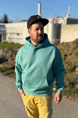 Unisex Hoodie, Farbe Turquoise Green, moderne, oversized Passform, kuschlig weich, Baumwolle