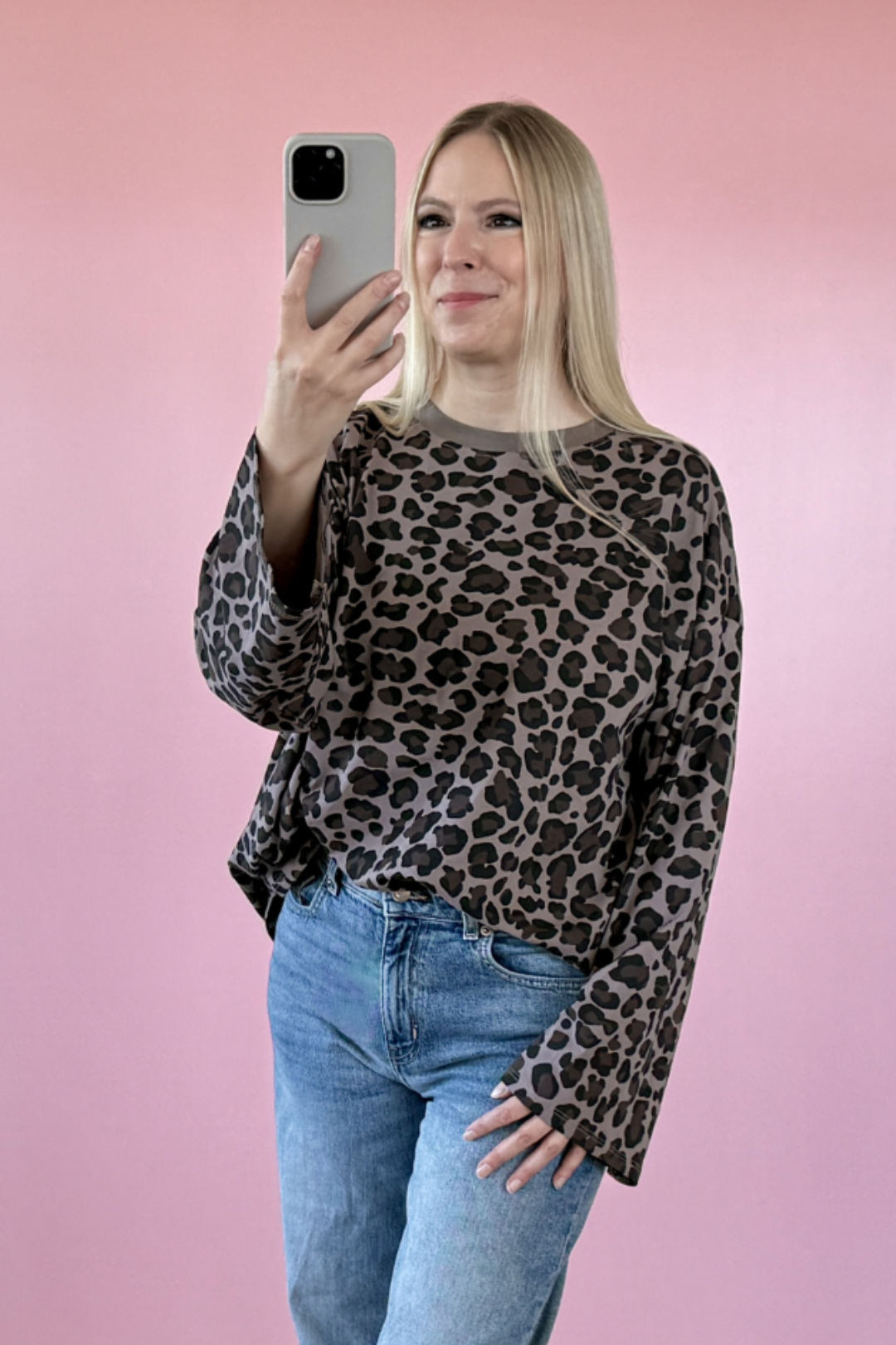 LONGSLEEVE NORA | TAUPE-LEO
