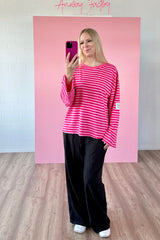OVERSIZED LONGSLEEVE GIULIA | FUCHSIA-ROSA